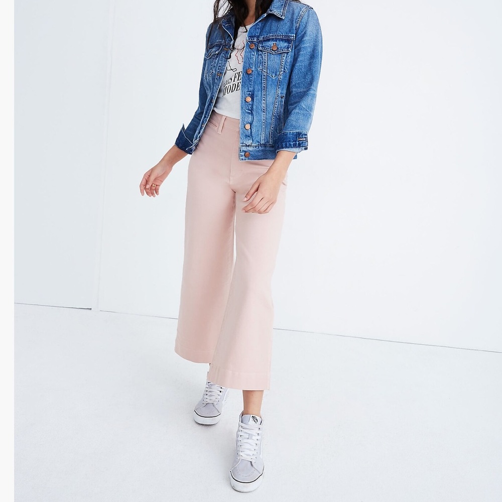 Madewell Emmett wide leg pink size 25 euc